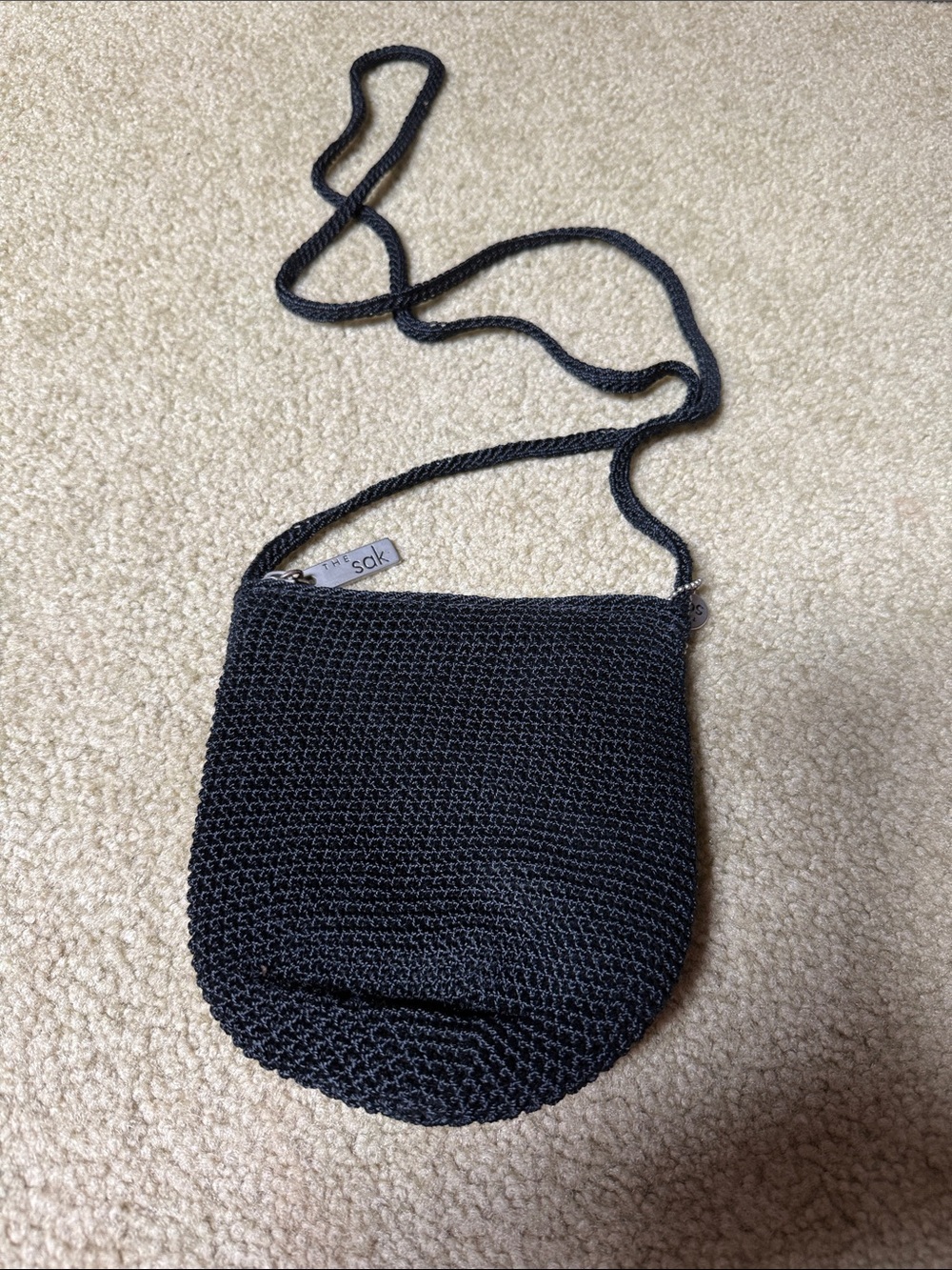 The Sak Black Crochet Crossbody Purse